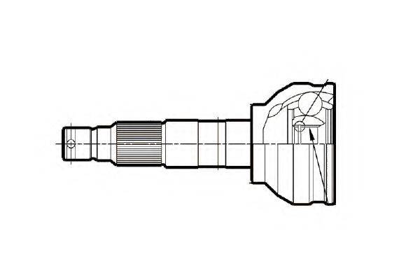 ASHUKI S09798 Шарнірний комплект, приводний вал