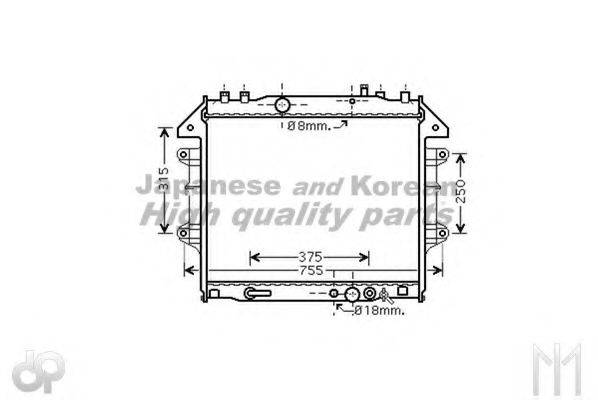 ASHUKI T55629 Радіатор, охолодження двигуна