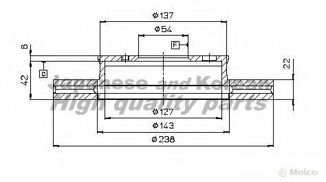 ASHUKI T60240 гальмівний диск