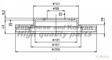 ASHUKI T60257 гальмівний диск