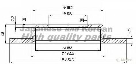 ASHUKI T60293 гальмівний диск