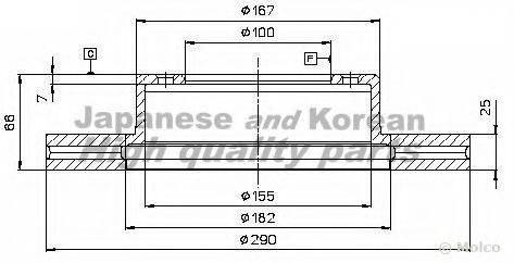 ASHUKI T60294 гальмівний диск