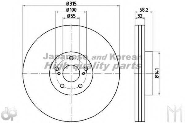 ASHUKI T60311HD гальмівний диск