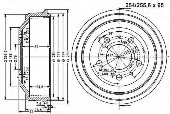 VEMA 801003 Гальмівний барабан