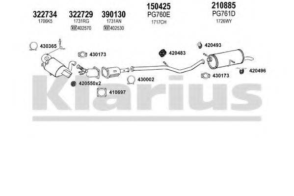 KLARIUS 631283E Система випуску ОГ