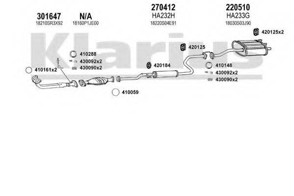 KLARIUS 420252E Система випуску ОГ