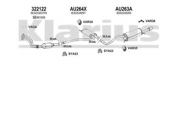 KLARIUS 940651U Система випуску ОГ