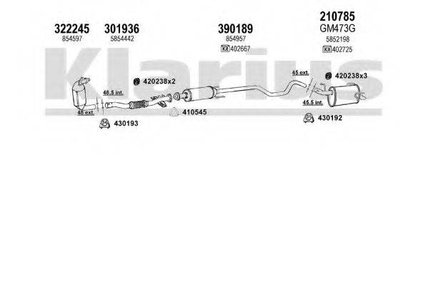 KLARIUS 391674E Система випуску ОГ