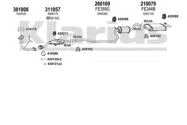 KLARIUS 360808E Система випуску ОГ