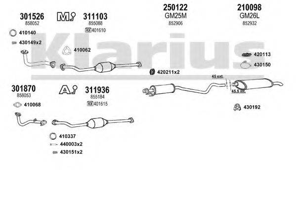 KLARIUS 390952E Система випуску ОГ