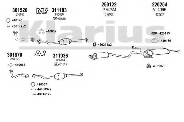 KLARIUS 390953E Система випуску ОГ