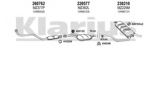 KLARIUS 600317E Система випуску ОГ