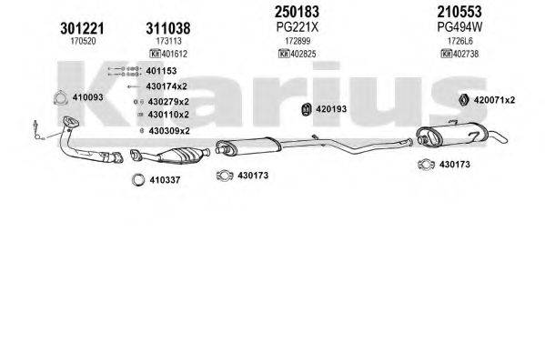 KLARIUS 630542E Система випуску ОГ