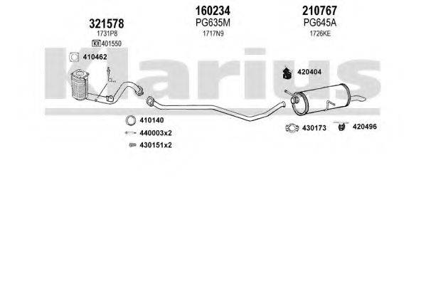 KLARIUS 630721E Система випуску ОГ