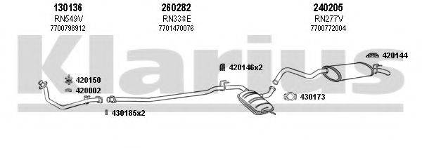 KLARIUS 720344E Система випуску ОГ
