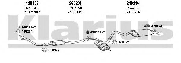 KLARIUS 720448E Система випуску ОГ