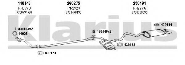 KLARIUS 720457E Система випуску ОГ