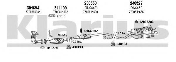 KLARIUS 720668E Система випуску ОГ