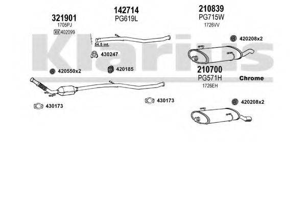 KLARIUS 630824E Система випуску ОГ