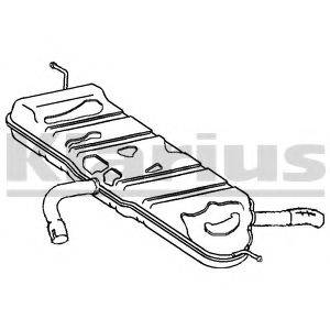 KLARIUS 220885 Глушник вихлопних газів кінцевий