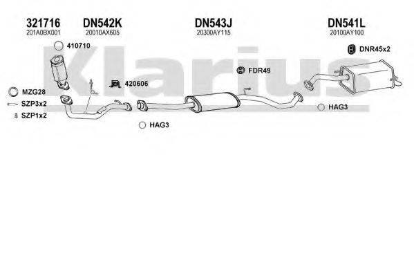 KLARIUS 270457U Система випуску ОГ