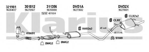 KLARIUS 310029U Система випуску ОГ