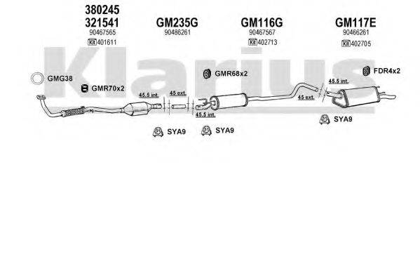 KLARIUS 390504U Система випуску ОГ