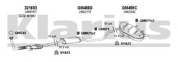 KLARIUS 391284U Система випуску ОГ