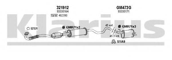 KLARIUS 391286U Система випуску ОГ
