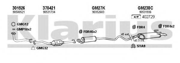 KLARIUS 391370U Система випуску ОГ