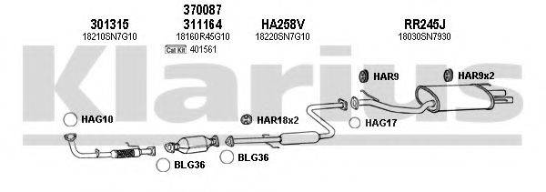 KLARIUS 420148U Система випуску ОГ