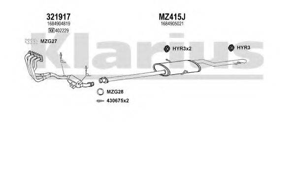 KLARIUS 600427U Система випуску ОГ