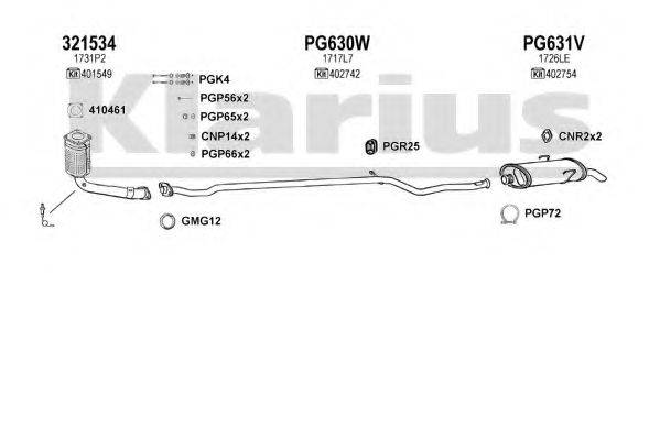 KLARIUS 630672U Система випуску ОГ