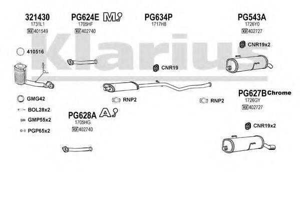 KLARIUS 630693U Система випуску ОГ