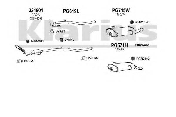 KLARIUS 630824U Система випуску ОГ