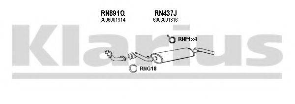 KLARIUS 720434U Система випуску ОГ