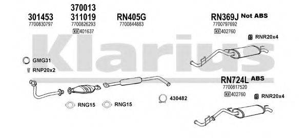 KLARIUS 720671U Система випуску ОГ