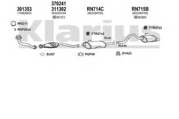 KLARIUS 720744U Система випуску ОГ
