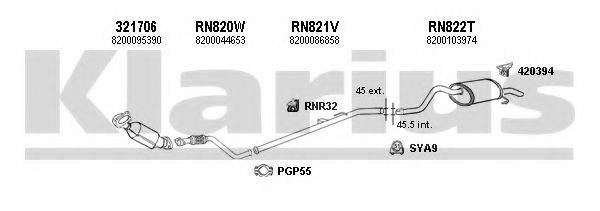 KLARIUS 720845U Система випуску ОГ