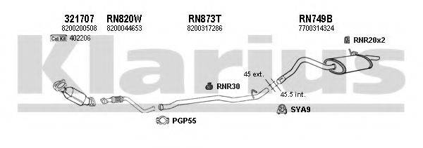 KLARIUS 720954U Система випуску ОГ