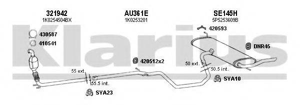 KLARIUS 790345U Система випуску ОГ