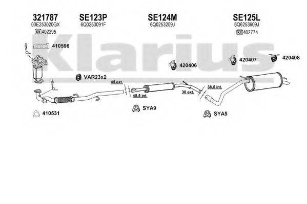 KLARIUS 931192U Система випуску ОГ