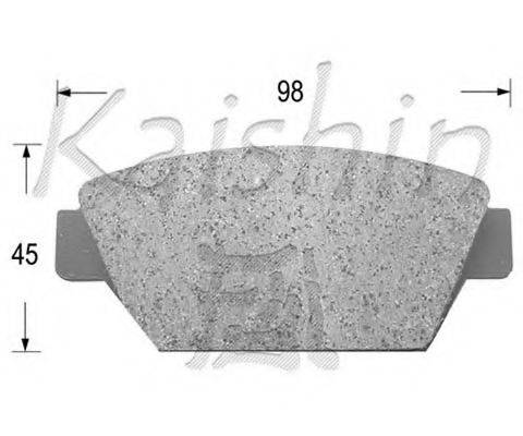 KAISHIN D6012 Комплект гальмівних колодок, дискове гальмо