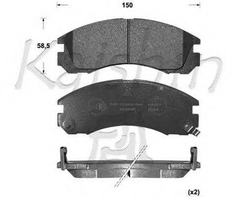 KAISHIN FK6039 Комплект гальмівних колодок, дискове гальмо