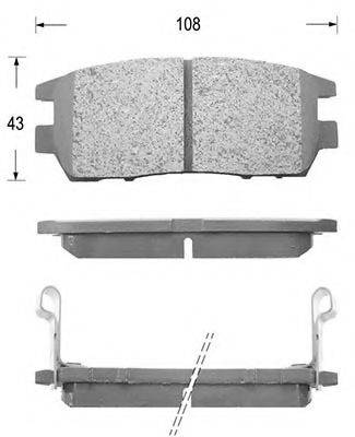 KAISHIN FK6054 Комплект гальмівних колодок, дискове гальмо