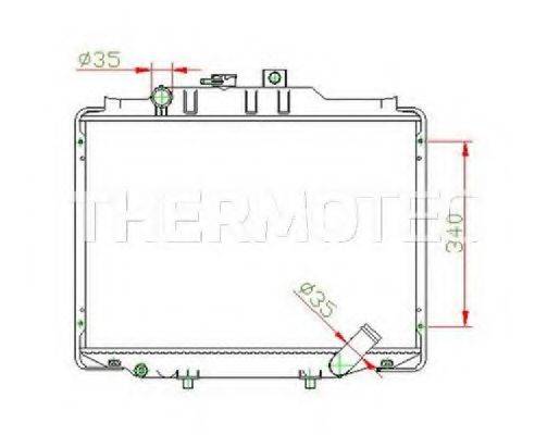 THERMOTEC D70505TT Радіатор, охолодження двигуна