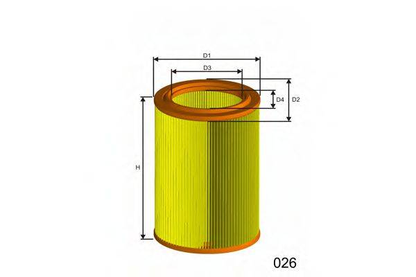 MISFAT R258 Повітряний фільтр