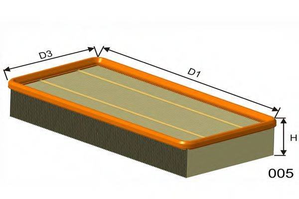 MISFAT P958 Повітряний фільтр