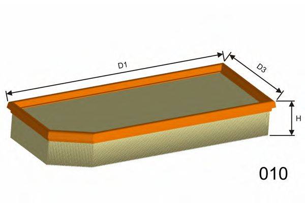 MISFAT P445 Повітряний фільтр