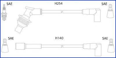 HITACHI 134460 Комплект дротів запалювання